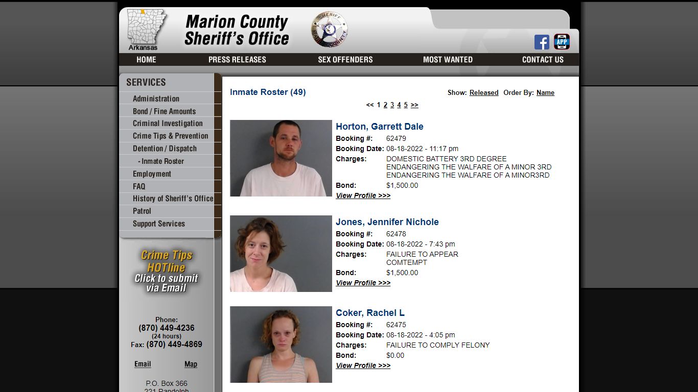 Inmate Roster - Current Inmates Booking Date Descending - Marion County ...